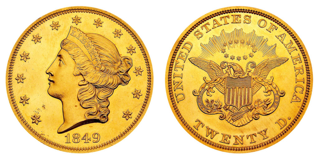 1849 Coronet Head Gold