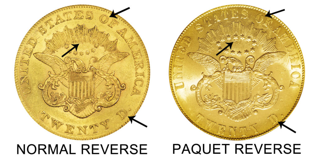 Rare 1861 Paquet Reverse