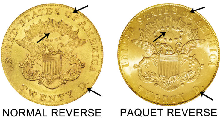 Rare 1861 Paquet Reverse