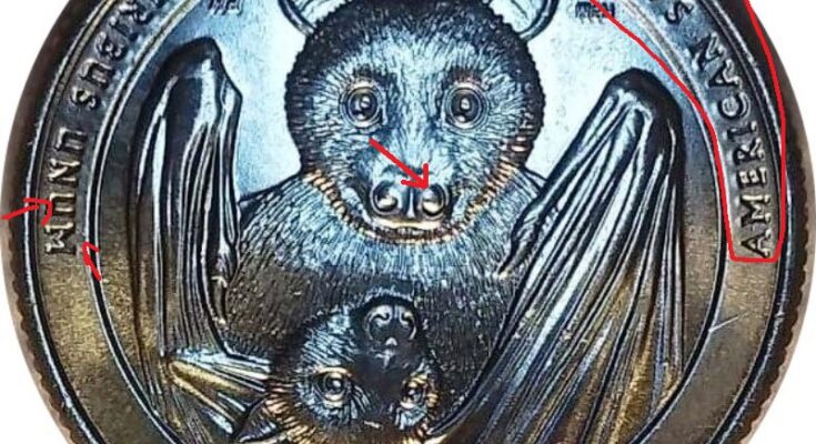 Smashed Face" Bat Quarter